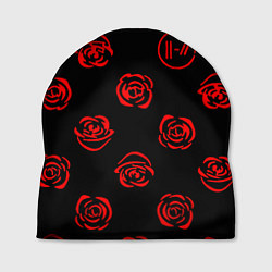 Шапка Twenty one pilots rose pattern, цвет: 3D-принт