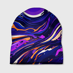 Шапка Разноцветная абстракция разводов, цвет: 3D-принт