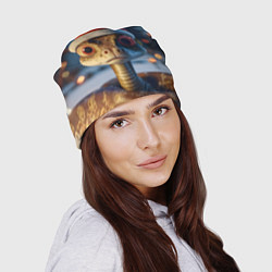 Шапка Новогодний змееныш в шапочке, цвет: 3D-принт — фото 2