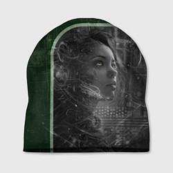 Шапка Боевая девушука-киборг, цвет: 3D-принт