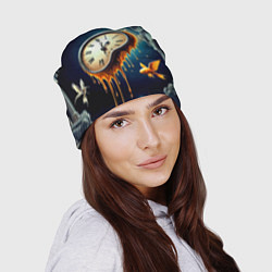 Шапка Течение времени - сюрреализм, цвет: 3D-принт — фото 2