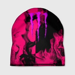 Шапка Monster energy fire pink