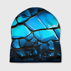 Шапка Синяя текстура объемных плит