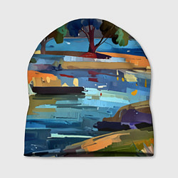 Шапка Летний пейзаж маслом