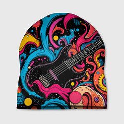 Шапка Psychedelic abstract guitar