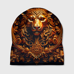 Шапка Лев узор