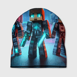 Шапка Minecraft - ai art neon glow, цвет: 3D-принт