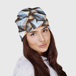 Шапка Каменно металлическая абстракция, цвет: 3D-принт — фото 2