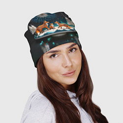 Шапка Семья из трех лисиц, цвет: 3D-принт — фото 2