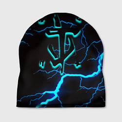 Шапка Doom молнии неоновые