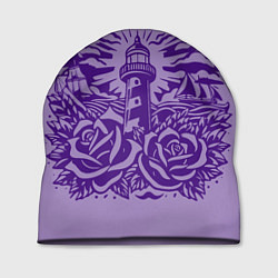 Шапка Маяк с розами и корабли