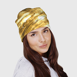 Шапка Золотой текстурный фон, цвет: 3D-принт — фото 2