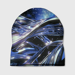 Шапка Закрученные линии и звезды - космическая абстракци, цвет: 3D-принт