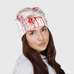 Шапка Кровь с царапинами заляпанная, цвет: 3D-принт — фото 2