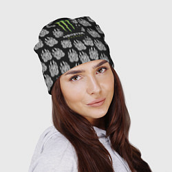 Шапка Monster energy медвежьи лапы, цвет: 3D-принт — фото 2