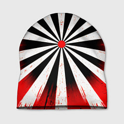 Шапка Мишень красно-белая