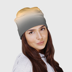Шапка Бледный жёлто-серый градиент, цвет: 3D-принт — фото 2