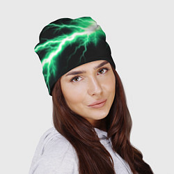 Шапка Lightning green, цвет: 3D-принт — фото 2