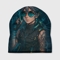 Шапка Аль-Хайтам в стиле киберпанка
