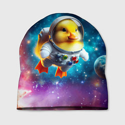 Шапка Прикольный утёнок бравый космонавт - нейроарт