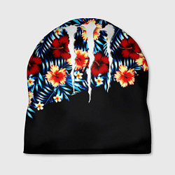 Шапка Monster energy flower steel