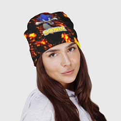 Шапка Sonic огенная текстура, цвет: 3D-принт — фото 2
