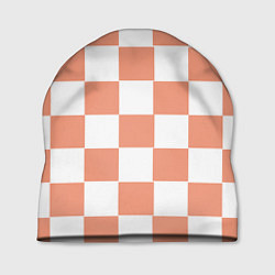 Шапка Квадраты оранжевые