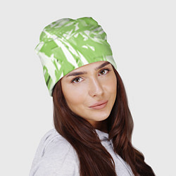 Шапка Color white green, цвет: 3D-принт — фото 2