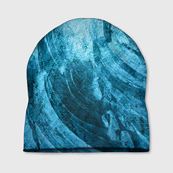 Шапка Абстракция - blue pressed stone