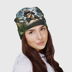Шапка Панда играет на гитаре в лесу, цвет: 3D-принт — фото 2