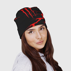 Шапка Monster energy storm red, цвет: 3D-принт — фото 2