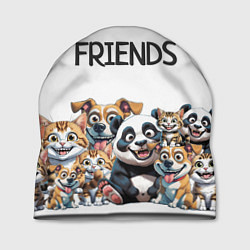 Шапка Котенок щенок и панда друзья