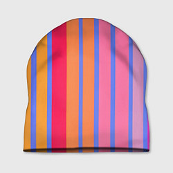 Шапка Теплые цветные полосы
