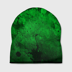 Шапка Абстракция - green acid stains, цвет: 3D-принт