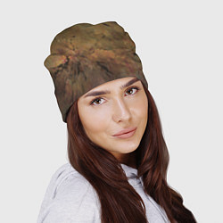 Шапка Абстракция - yellowish-dark pink stone, цвет: 3D-принт — фото 2