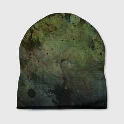 Шапка Абстракция - green stained board