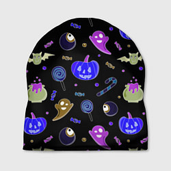 Шапка Halloween blue black pumpkin