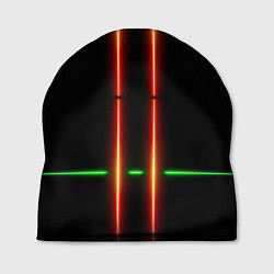 Шапка Neon green black red line, цвет: 3D-принт
