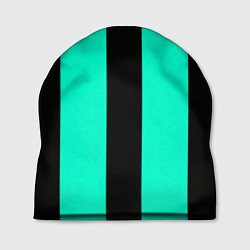 Шапка Color light blue white line