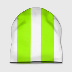 Шапка Color light green white stripes