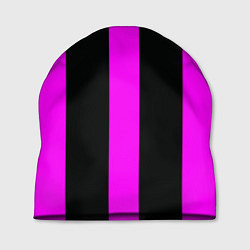 Шапка Color black pink lines, цвет: 3D-принт