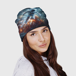 Шапка Космонавт парит в космосе среди звезд, цвет: 3D-принт — фото 2