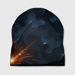 Шапка Камуфляжная текстура с дырами