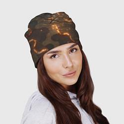 Шапка Искры в разломах на камуфляже, цвет: 3D-принт — фото 2