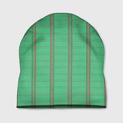 Шапка Color green cage brown stripes