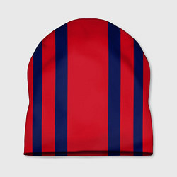 Шапка Color black red stripes