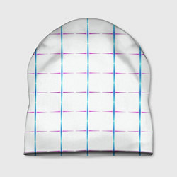 Шапка Color white blue stripes, цвет: 3D-принт