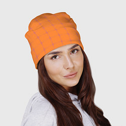 Шапка Color orange stripe, цвет: 3D-принт — фото 2