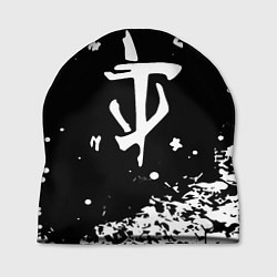 Шапка Doom белый всплеск красок