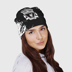 Шапка Liverpool белые краски текстура, цвет: 3D-принт — фото 2